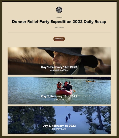 StoryMap creation for the Donner Historical Society
