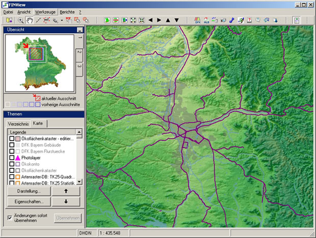 FIN-View: GIS-Software zum Fachdatenmanagement