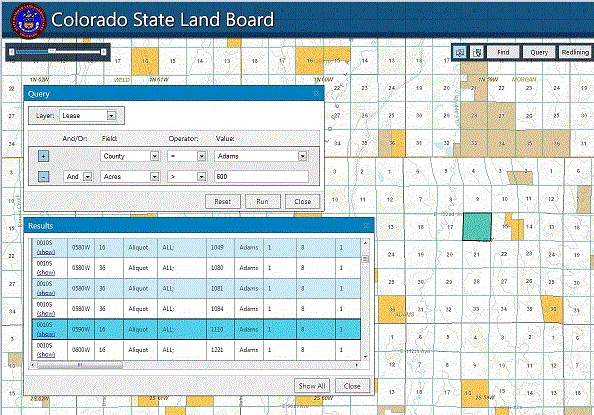 Colorado State Land Board Web GIS