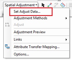 This image show the Set Adjust Data option