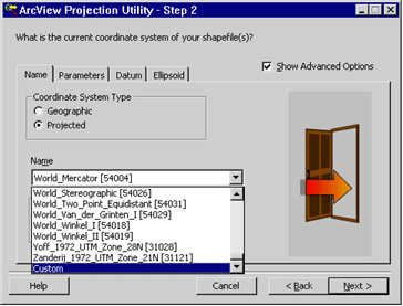 [O-Image] Projection Utility - Step 2 dialog box