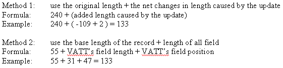 [O-Image] Methods for calculating the length of the record