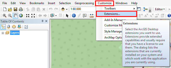Image of the Customize context menu