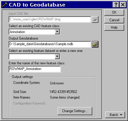[O-Image] CAD to Geodatabase