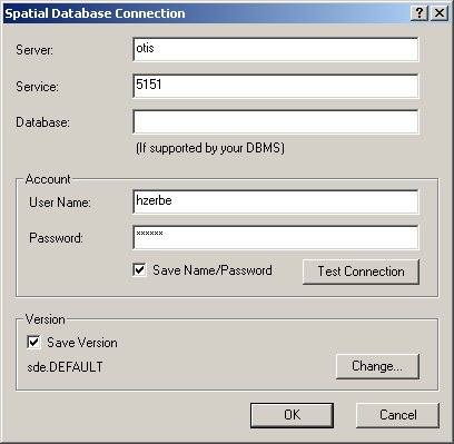 [O-Image] SDE database connections dialog box