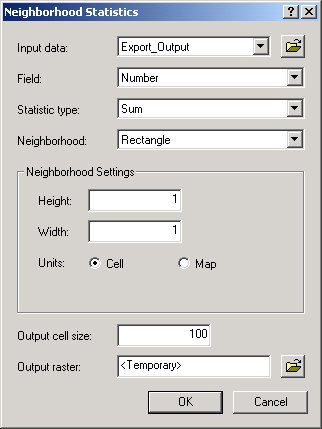[O-Image] 8.x neighborhood Statistics window