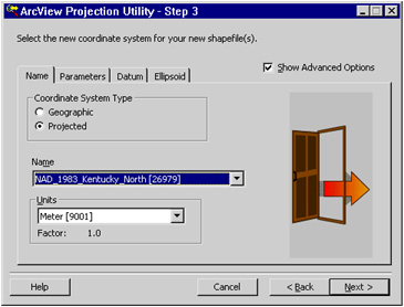 [O-Image] Projection Utility - Step 3 dialog box