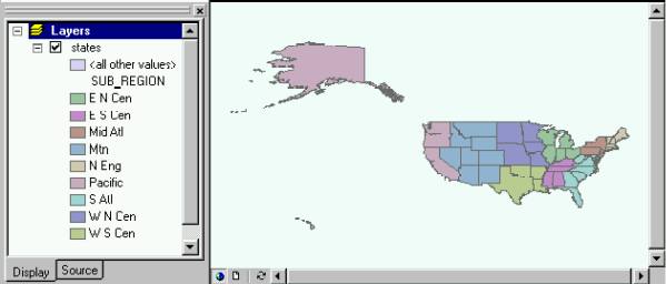 [O-Image] States after region, ArcMap