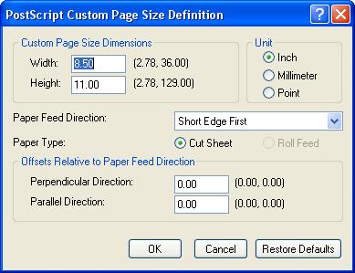 [O-Image] HP PostScript Custom page size