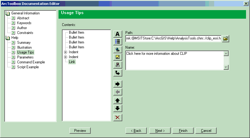 [O-Image] ArcToolbox Documentation Editor link to the Desktop Help System