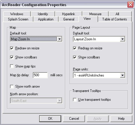 [O-Image] ArcReader Configuration Properties - View tab