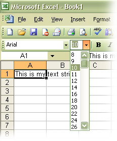 [O-image] MS Office application font drop down