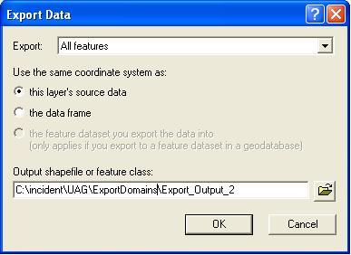 [O-image] Export Data dialog box