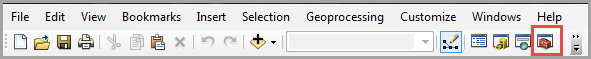 The ArcToolbox icon on the Standard toolbox