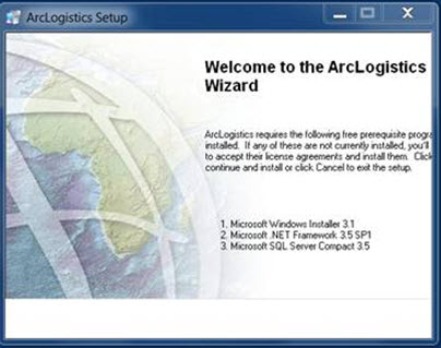 [O-Image] ArcLogistics Setup screenshot