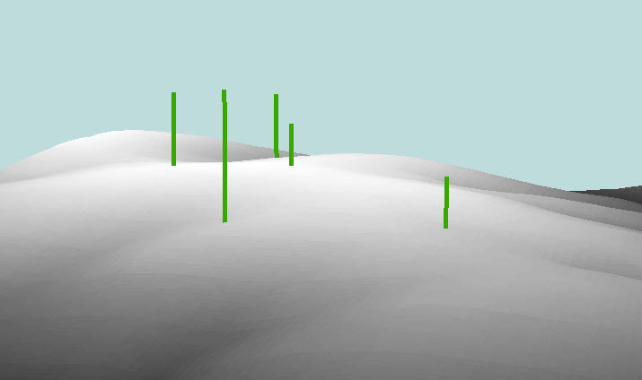 Image showing extruded points in 3D lines