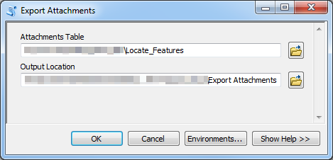An image of the Export Attachments dialog box.