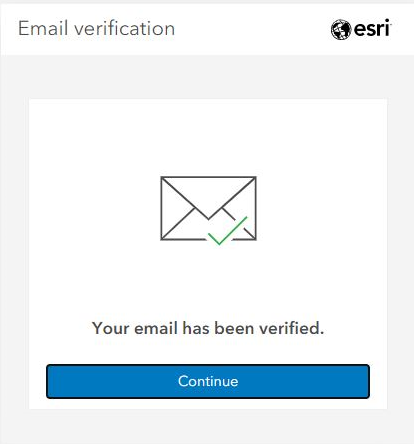 In the Email verification window, click Continue.