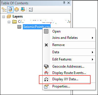 Display XY data in ArcMap