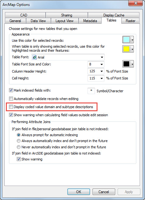 Change the setting through the ArcMap Options dialog box