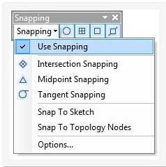 Enabling snapping from the Snapping menu on the Snapping toolbar.