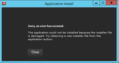 [O-Image] AIR installer file damaged