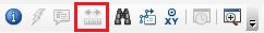 The ArcMap toolbar displaying the disabled Measure tool icon.