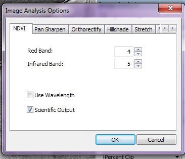 Screenshot of the Image Analysis Options Dialog
