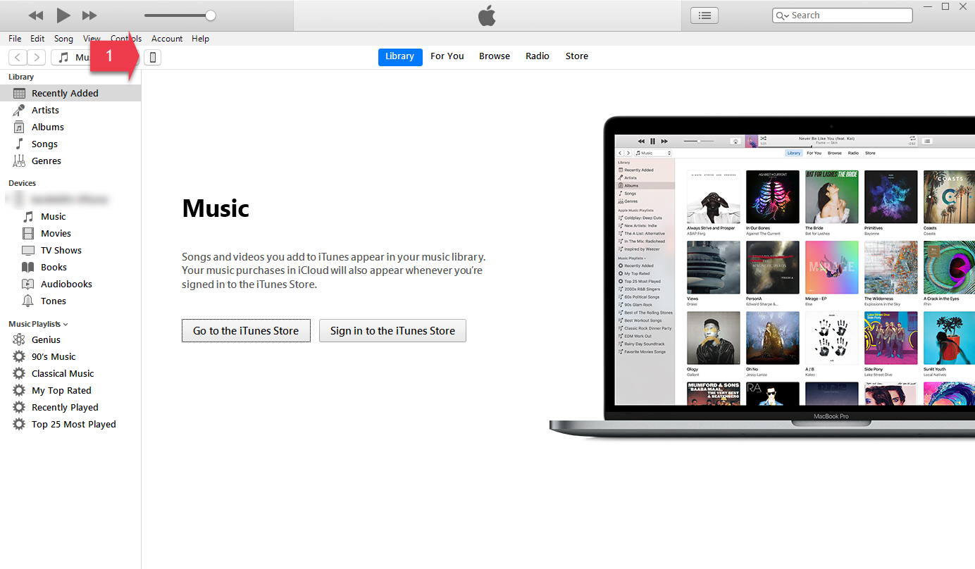 iTunes settings interface