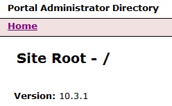 Portal Administrator site root 10.3.1