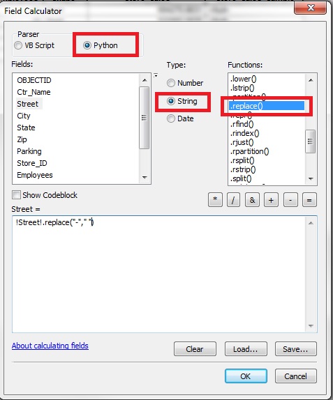 How To: Remove And Replace Characters From A Field In An Attribute Table
