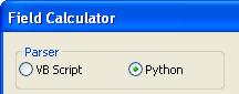 Field Calculator with Python parser button