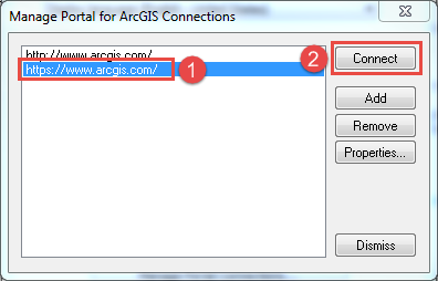 Image displays the steps to create a connection with the new URL.