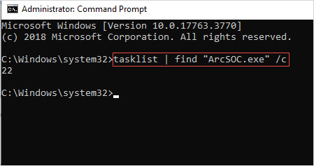 The Command Prompt window.