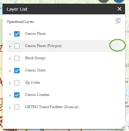 THe Layer List will not display the three dots