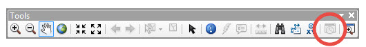 Image showing the Time Slider button circled on the toolbar.