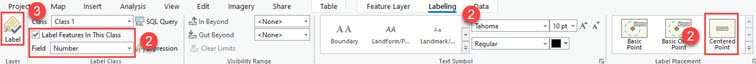 The Labeling tab in ArcGIS Pro