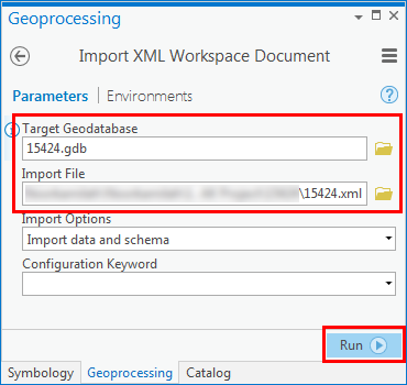 An image of the Import XML Workspace Document dialog box.