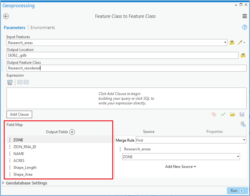 image of Feature Class to Feature Class dialog box
