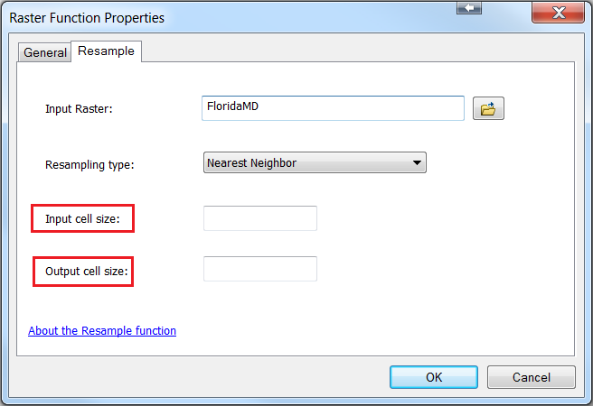 An image of the Raster Function Properties dialog.