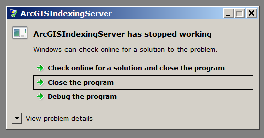 Screenshot of the error.