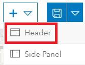 To add a header in the dashboard edit page