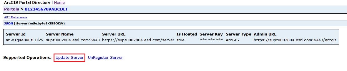 Image of the Server ID page.