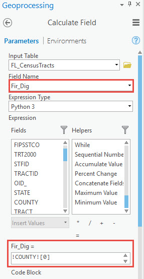 Expression for first digit