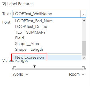 The image of the Text drop-down box
