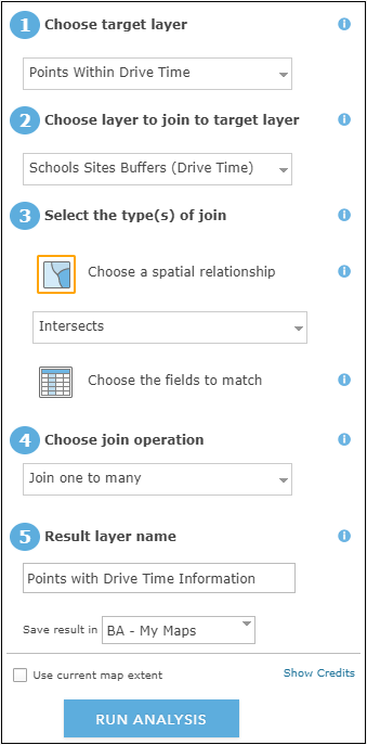 image of the Join Features pane