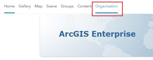 The image of Portal for ArcGIS Home page.