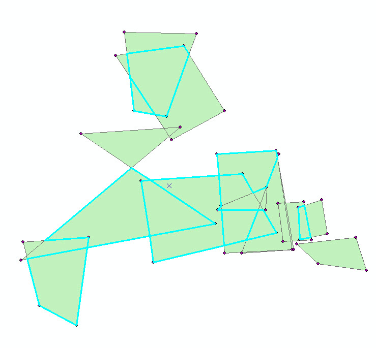 Overlapping polygons