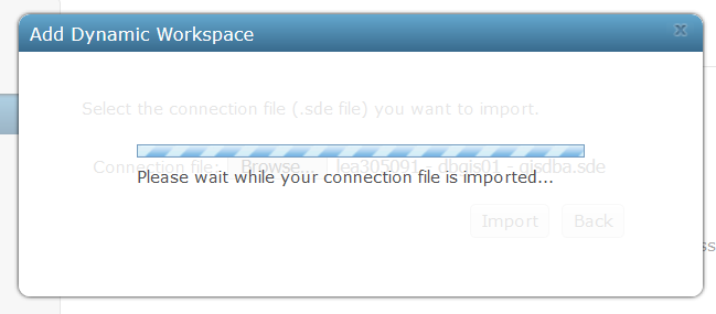 User-added image of dynamic workspace loading dialog box