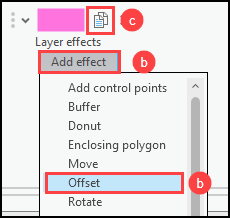 Adding the Offset effect to the polygon layer